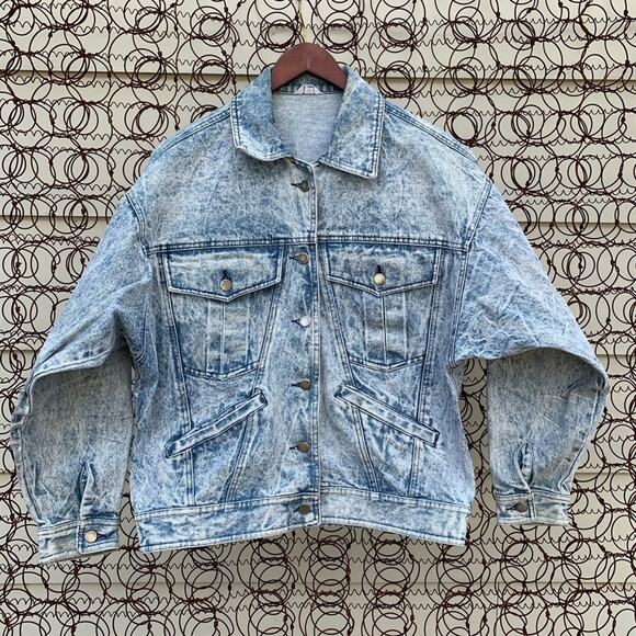 Vintage Misty Valley acid wash denim jean jacket - Picture 1 of 9